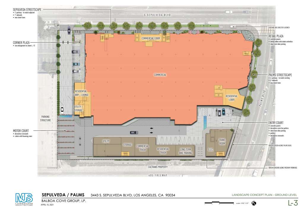 LANDSCAPE CONCEPT PLAN GROUND LEVEL | Sepulveda Palms